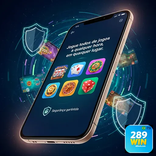 Jogador usando smartphone com jogos de cassino online